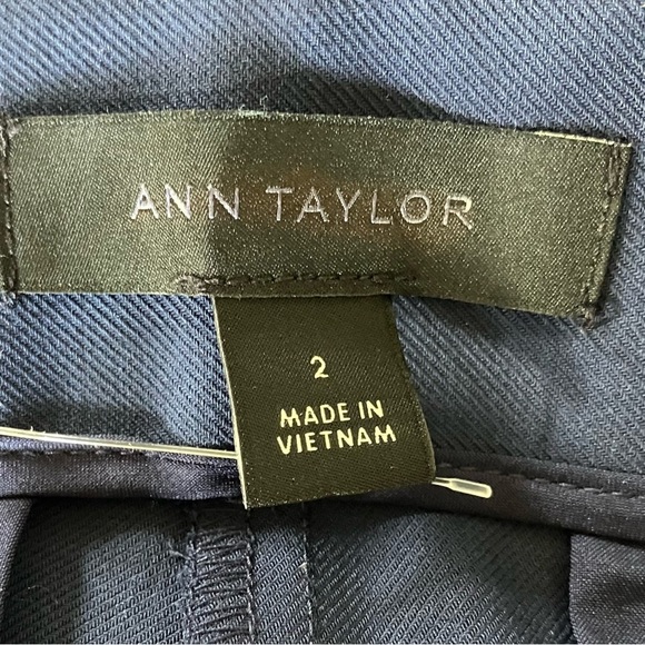 NWOT Ann Taylor Navy Blue Slim Fit Side Zipper Pants with Pockets (2) - Picture 7 of 10